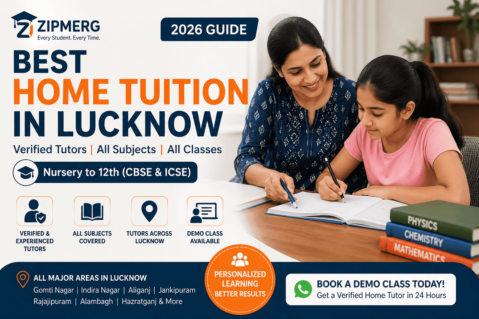 Best home tuition in Lucknow with verified tutors for CBSE ICSE students – Zipmerg 2026 guide